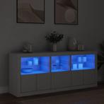 vidaXL Dressoir met LED-verlichting 162x37x67 cm wit, Minder dan 50 cm, Verzenden, Nieuw, Overige houtsoorten