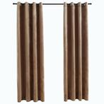 Luxe Fluweel Gordijnen Beige | retourdeal | 140x245cm, 100 tot 150 cm, 200 cm of meer, Beige, Nieuw