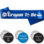 Groom to Be set wit, zwart en goudkleurig 22-delig, Kleding | Heren, Trouwkleding en Trouwaccessoires, Verzenden, Nieuw, Wit, Ivoor of Crème