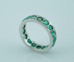 Ring - 18 karaat Witgoud Smaragd, Sieraden, Tassen en Uiterlijk, Ringen, Nieuw