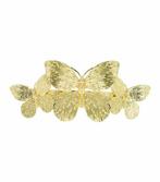Haarspeld Vlinder Ribbel Metaal 10cm Goud, Sieraden, Tassen en Uiterlijk, Uiterlijk | Haarverzorging, Verzenden, Nieuw