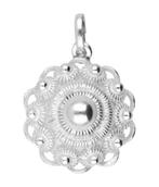 Zilveren Zeeuwse knop knoop 18 mm. ketting hanger, Verzenden, Nieuw