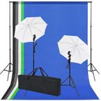 vidaXL Fotostudio set met 5 gekleurde achtergronden & 2, Verzenden, Nieuw