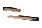 Moderne set van 2 wandplanken PURE NATURE 60cm zwart, Huis en Inrichting, Woonaccessoires | Wandplanken en Boekenplanken, Ophalen of Verzenden