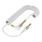 Gekrulde 3.5mm AUX Kabel Verguld Spiraal Audio Jack 1.5, Verzenden, Nieuw