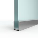 Dry glaze U - CHR - profiel-Chroom - 2400 mm-2 afdekkappen, Doe-het-zelf en Verbouw, Metalen, Ophalen of Verzenden, Nieuw