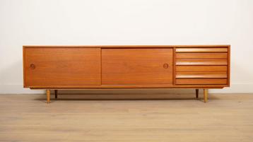 Vintage teak dressoir  | TV-meubel | 220 cm beschikbaar voor biedingen