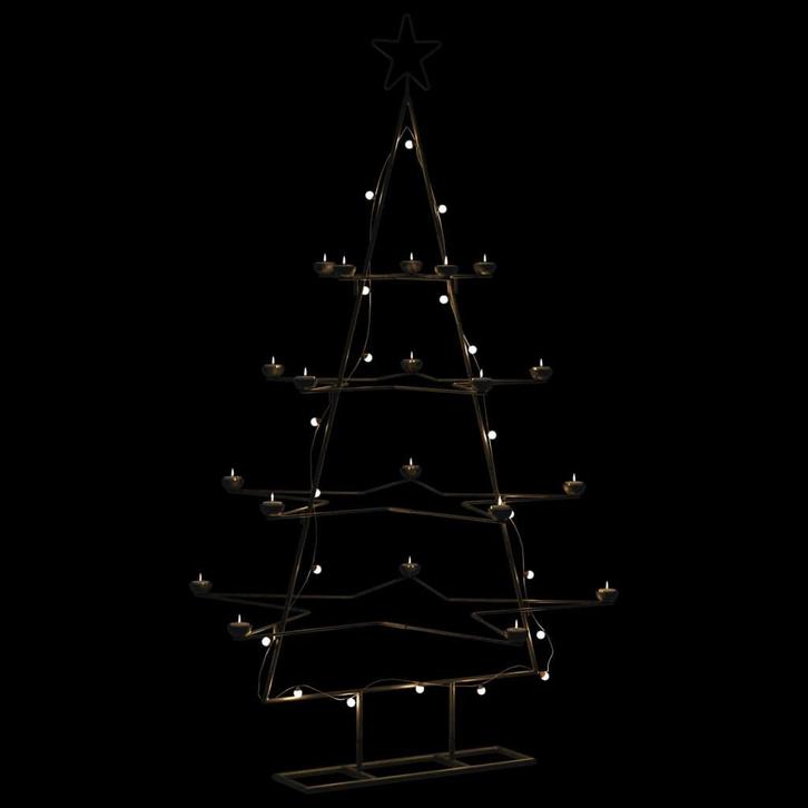 vidaXL Kerstdecoratie kerstboom 140 cm metaal zwart, Diversen, Kerst, Nieuw, Verzenden