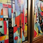Ksavera - Cubism A1308 - abstract paintings - diptych in