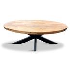 Salontafel Silvia ovaal mango incl. spinpoot, Huis en Inrichting, Tafels | Salontafels, Overige materialen, 100 tot 150 cm, Nieuw