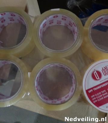18x Tape Transparant 48mmx66mtr beschikbaar voor biedingen