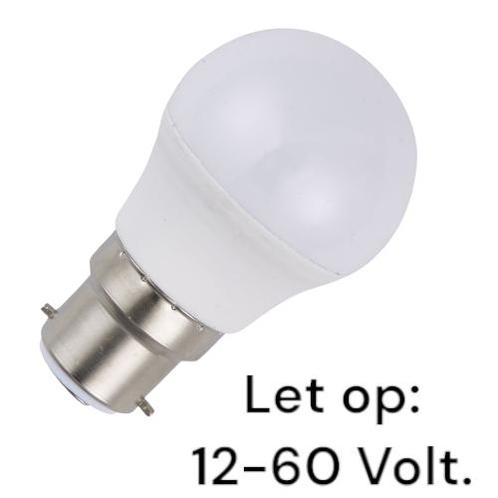 SPL LED kogellamp laagvolt B22d 12V-60Vdc 3W 250lm 3000K..., Huis en Inrichting, Lampen | Overige, Nieuw, Ophalen of Verzenden