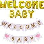 Babyshower set Welcome Baby Girl XL goud, Hobby en Vrije tijd, Feestartikelen, Nieuw, Versiering, Geboorte of Huwelijk, Verzenden