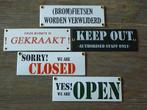 emaille verbodsborden  funborden waarschuwingsborden, Antiek en Kunst, Verzenden