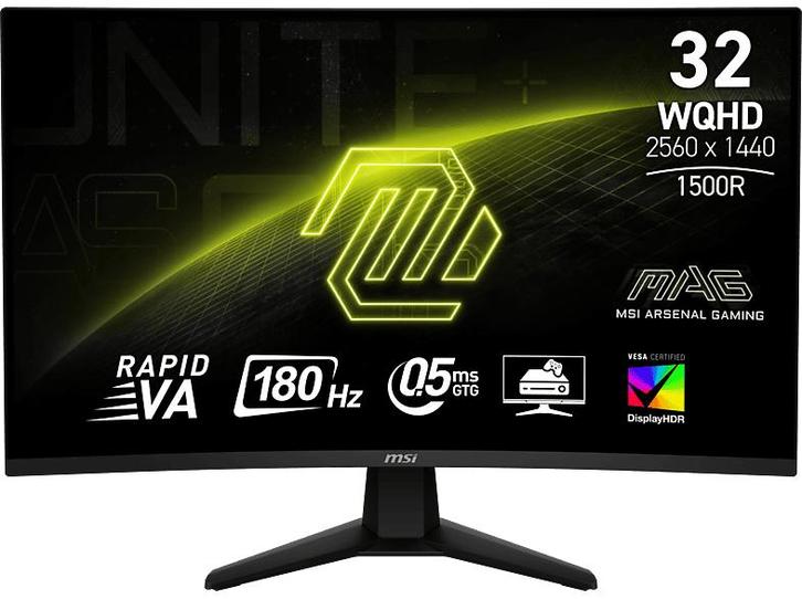 Msi - QHD Gaming Monitor - 31.5 inch, Computers en Software, Monitoren, VA, Curved, Gaming, Quad HD (2K), Nieuw, Verzenden