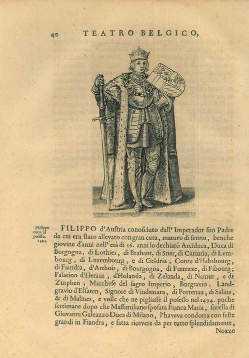 Portrait of Philip I of Castile, Antiek en Kunst, Kunst | Etsen en Gravures