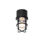 Plafond- en wandlamp zwart met heldere kap IP54 - Kiki, Tuin en Terras, Buitenverlichting, Nieuw, Kunststof, Minder dan 50 watt