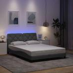vidaXL Bedframe met LED zonder matras 120x200 cm stof, Huis en Inrichting, Slaapkamer | Bedden, Verzenden, Nieuw, Twijfelaar, 120 cm