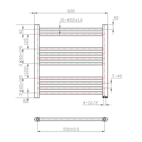 Designradiator Boss & Wessing Vertico Multirail 60x60 cm, Doe-het-zelf en Verbouw, Verwarming en Radiatoren, Ophalen of Verzenden