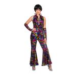 Disco Jumpsuit Regenboog Glitter Dames Kelly, Kleding | Dames, Carnavalskleding en Feestkleding, Ophalen of Verzenden, Nieuw