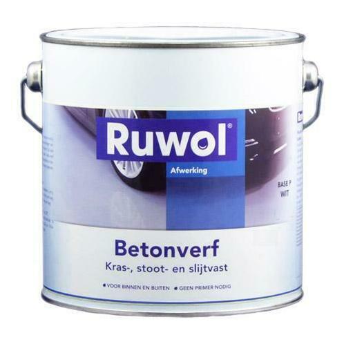 Ruwol Betonverf Donkergrijs (RAL 7011) 2,5 liter, Doe-het-zelf en Verbouw, Verf, Beits en Lak, Nieuw, Verzenden