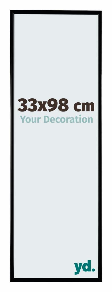 Fotolijst 33x98 cm - Zwart Mat - Kunststof - Evry, Huis en Inrichting, Woonaccessoires | Lijsten, Nieuw, Verzenden