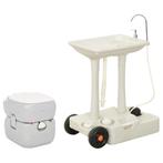 vidaXL Campingtoilet en wasbak draagbaar, Sport en Fitness, Verzenden, Nieuw