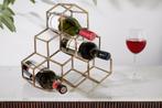 Filigraan design wijnrek HONINGRAAT 35cm goud metaal, Huis en Inrichting, Ophalen of Verzenden, Nieuw