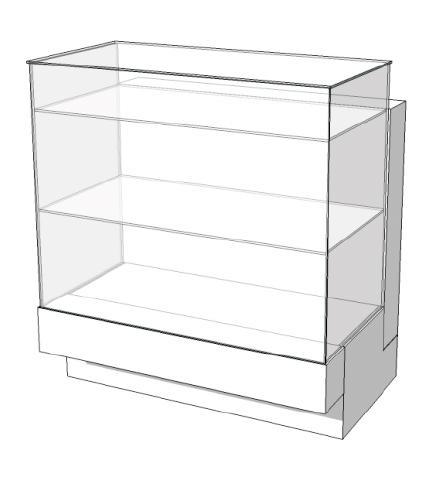 SUPER HIGH GLOSSY vitrine toonbank wit 100 cm, Zakelijke goederen, Kantoor en Winkelinrichting | Winkel en Inventaris