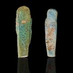 Oud-Egyptisch Paar faience ushabtis - beeldjes van het