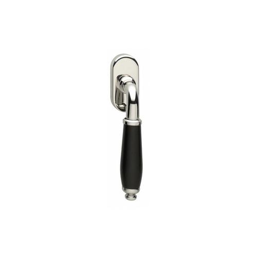 Intersteel Raamkruk draaikiep Courgette - nikkel glans/zwart, Doe-het-zelf en Verbouw, Hang- en Sluitwerk, Nieuw, Verzenden
