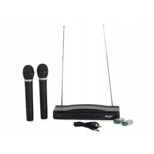 Karaoke set met 2 draadloze microfoons en receiver zwart, Audio, Tv en Foto, Overige Audio, Tv en Foto, Ophalen of Verzenden