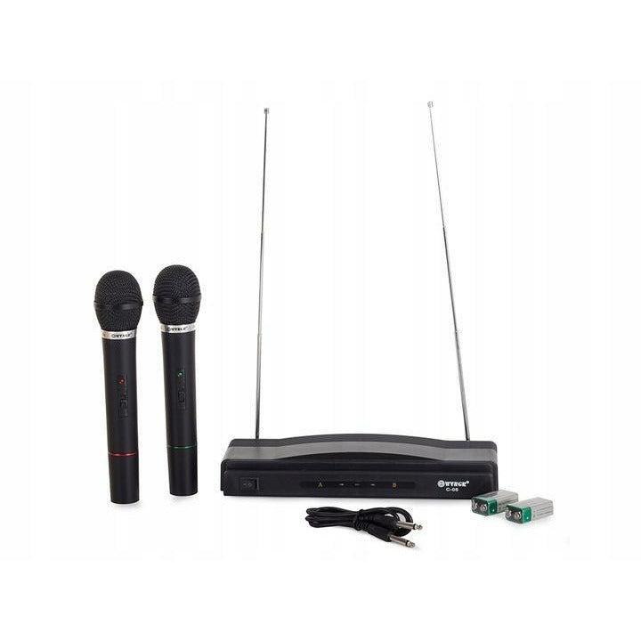 Karaoke set met 2 draadloze microfoons en receiver zwart, Audio, Tv en Foto, Overige Audio, Tv en Foto, Ophalen of Verzenden