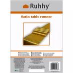 Ruhhy Satijnen Tafelloper Goud - Luxe Tafeldecoratie - 9..., Huis en Inrichting, Ophalen of Verzenden, Nieuw