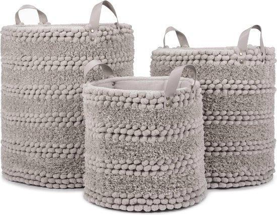 2dekans | Heckettlane antraciet Wasmand Roberto 40x40 cm,, Huis en Inrichting, Badkamer | Badtextiel en Accessoires, Grijs, Zo goed als nieuw