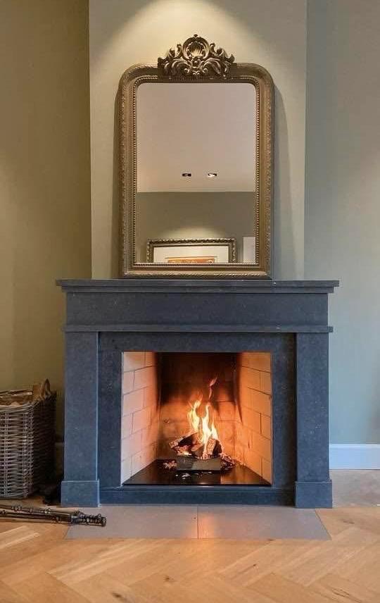 Jaren 20/30 model ART-DECO marmeren omloop schouw openhaard, Huis en Inrichting, Haarden, Nieuw