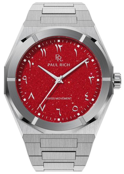 Paul Rich Star Dust II Pashas Ruby Arabic Silver ARAB207, Sieraden, Tassen en Uiterlijk, Horloges | Heren, Staal, Nieuw, Staal