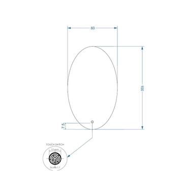 Badkamerspiegel LED BWS Spark Ovale beschikbaar voor biedingen