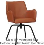 Cognac leren  draaibare eetkamerstoel - Toledo Leer Natur (c, Huis en Inrichting, Stoelen, Overige kleuren, Nieuw, Leer, Ophalen of Verzenden