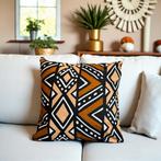 Afrikaans kussen | Bruin & Beige Bogolan - Sierkussen 45x45, Ophalen of Verzenden, Nieuw