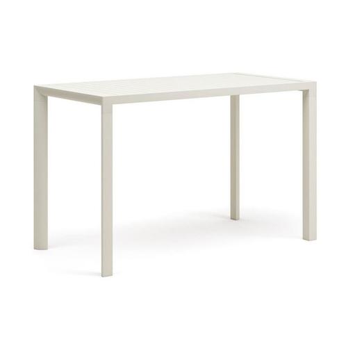 *WOONWINKEL* Kave Home Culip Buiten Bartafel Wit Aluminium, Tuin en Terras, Tuinsets en Loungesets, Nieuw, Verzenden