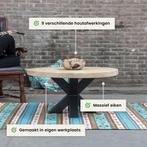 Houten salontafel - 4cm dik eiken - Rond, Huis en Inrichting, Tafels | Salontafels, Verzenden, Nieuw