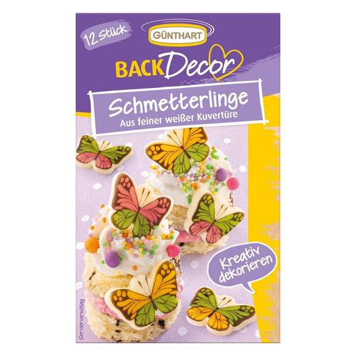 Günthart Chocoladedecoratie Vlinders 12st., Hobby en Vrije tijd, Taarten en Cupcakes maken, Nieuw, Verzenden
