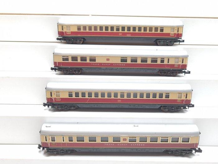 Minitrix N - Modeltrein personenwagen (4) - 4x TEE Rijtuigen, Hobby en Vrije tijd, Modeltreinen | N-Spoor
