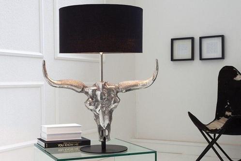Extravagante tafellamp EL TORO 68cm zwarte stierenkop, Huis en Inrichting, Lampen | Tafellampen, Ophalen of Verzenden