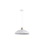 Hanglamp | Dalia | Ø38,5cm | 1-lichts | Wit | E27, Nieuw, Ophalen of Verzenden, Metaal