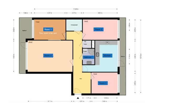 Studio te huur in Capelle aan den IJssel - 107 m² - 2, Huizen en Kamers, Kamers te huur, Rotterdam