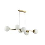 Hanglamp | Luminara | 90 cm | 6-lichts | Goud, Huis en Inrichting, Lampen | Hanglampen, Ophalen of Verzenden, Nieuw, Metaal, Minder dan 50 cm