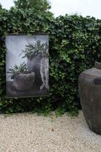 Tuinposter op houten latjes Olive 80 x 60 cm, Huis en Inrichting, Woonaccessoires | Overige, Nieuw, Ophalen of Verzenden