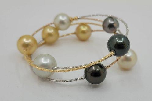 Armband - 18 karaat Geel goud, Roségoud, Witgoud - Zuidzee -, Sieraden, Tassen en Uiterlijk, Armbanden
